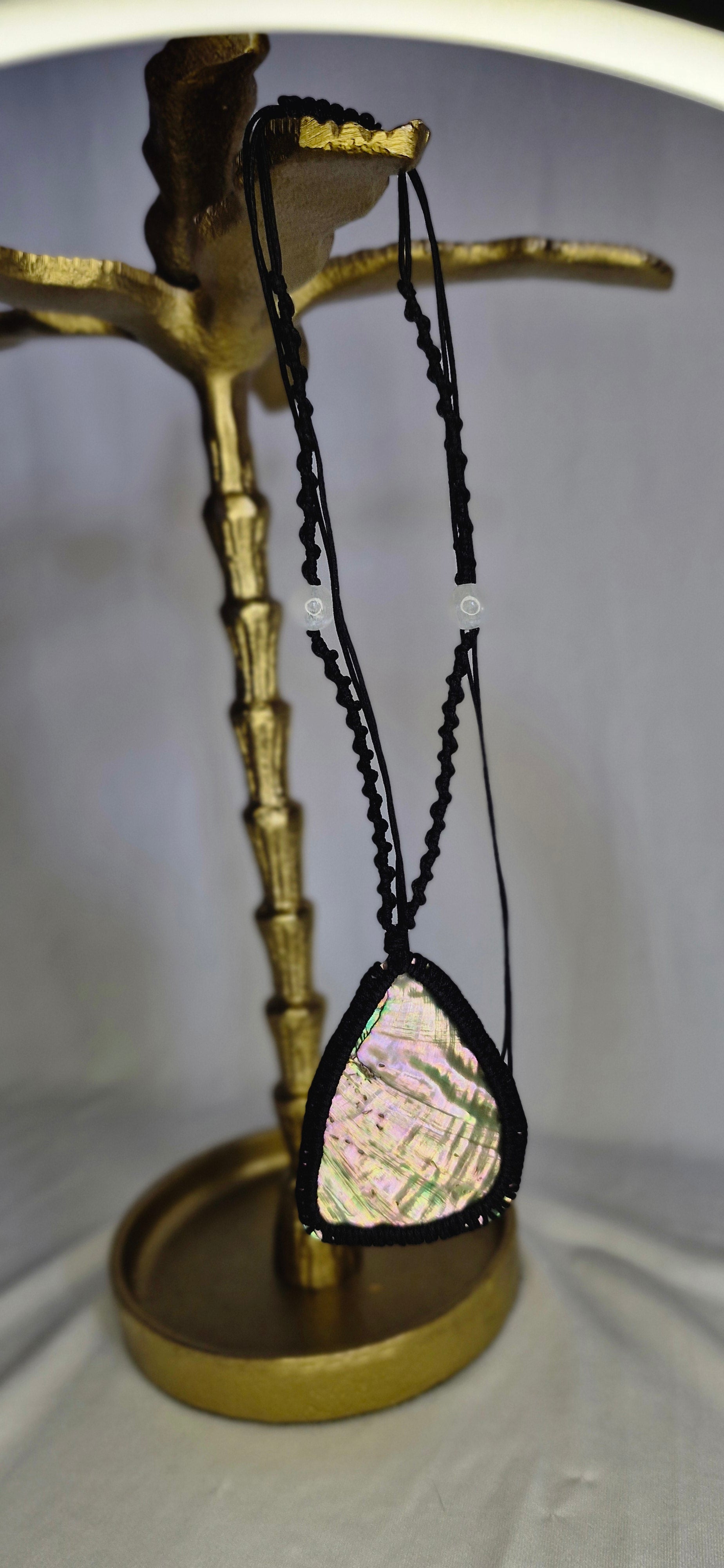 Wrapped Pāua necklace