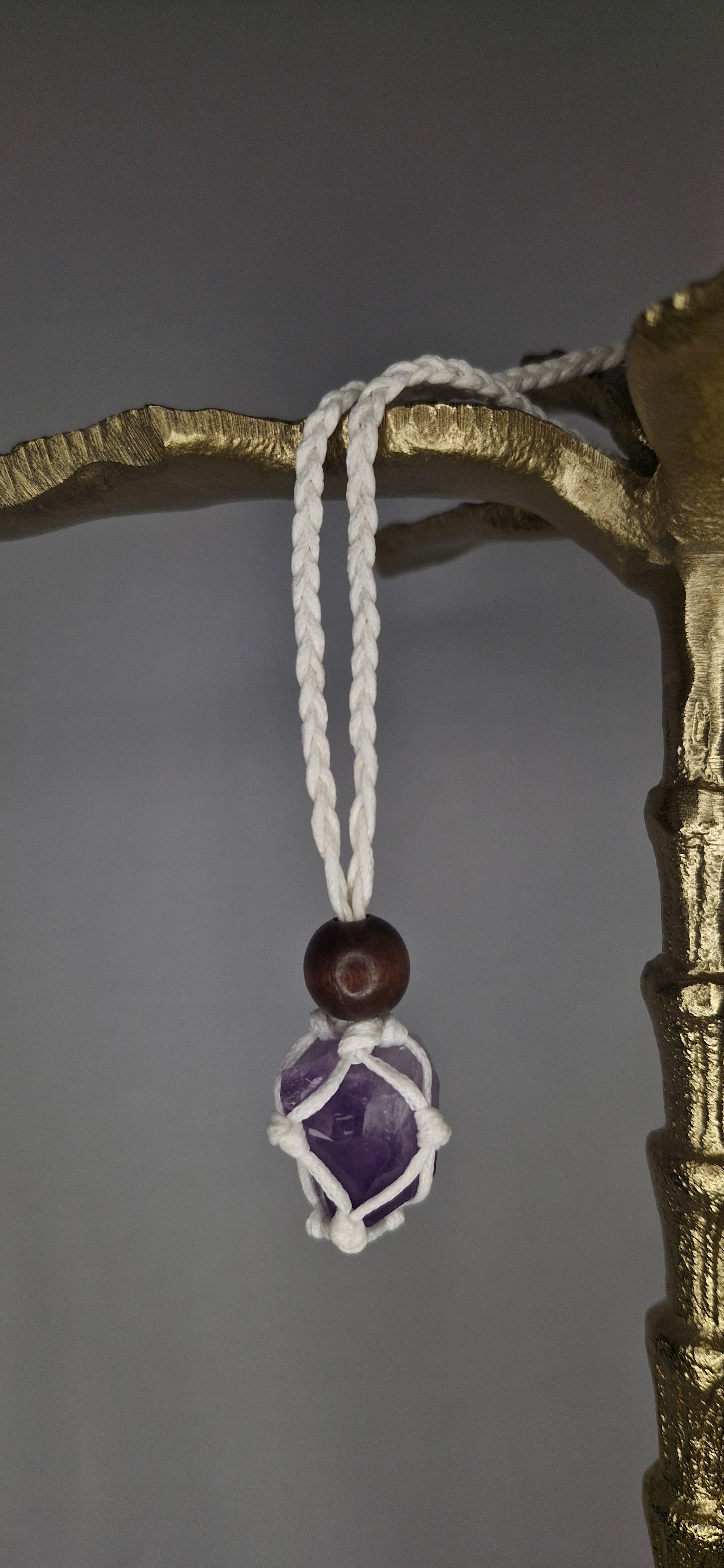 Wrapped crystal necklace