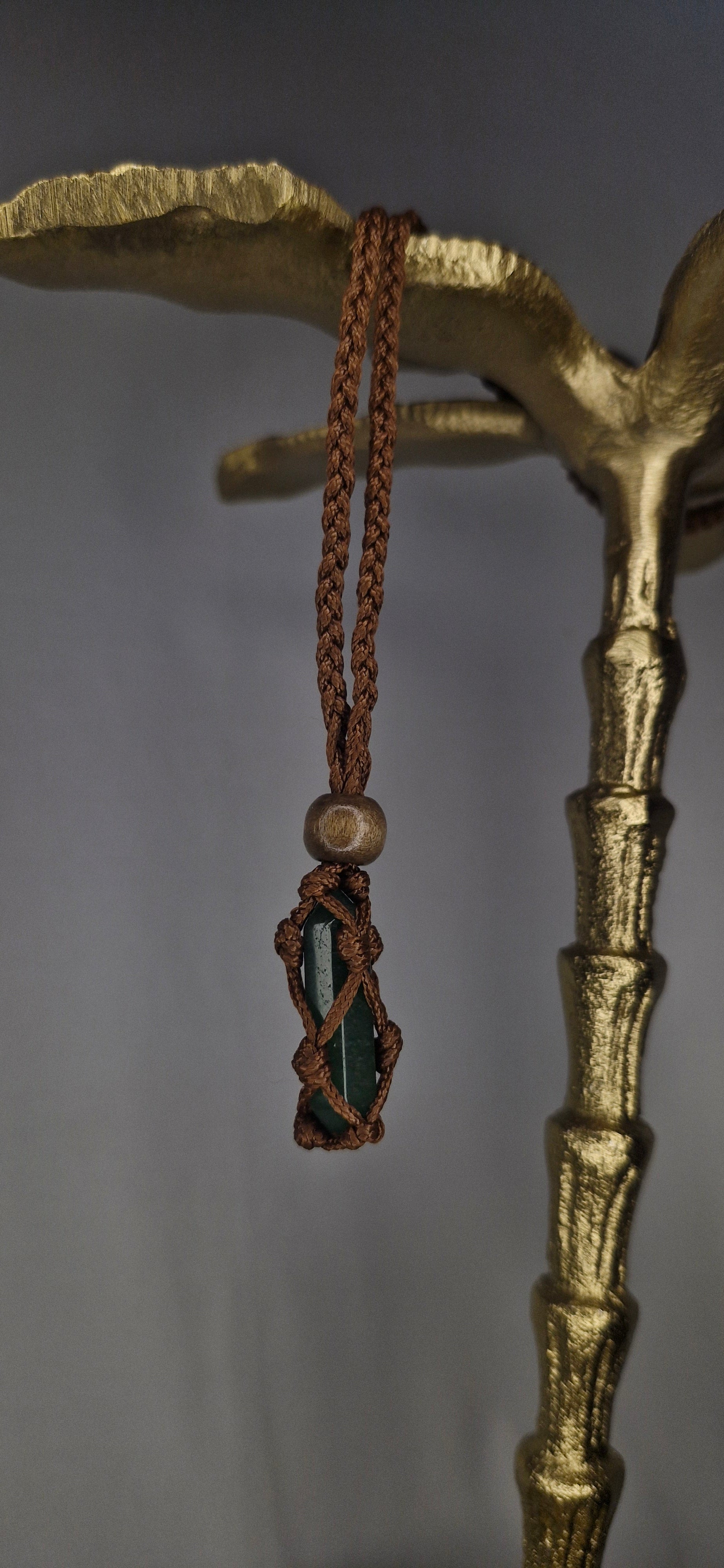 Wrapped crystal necklace
