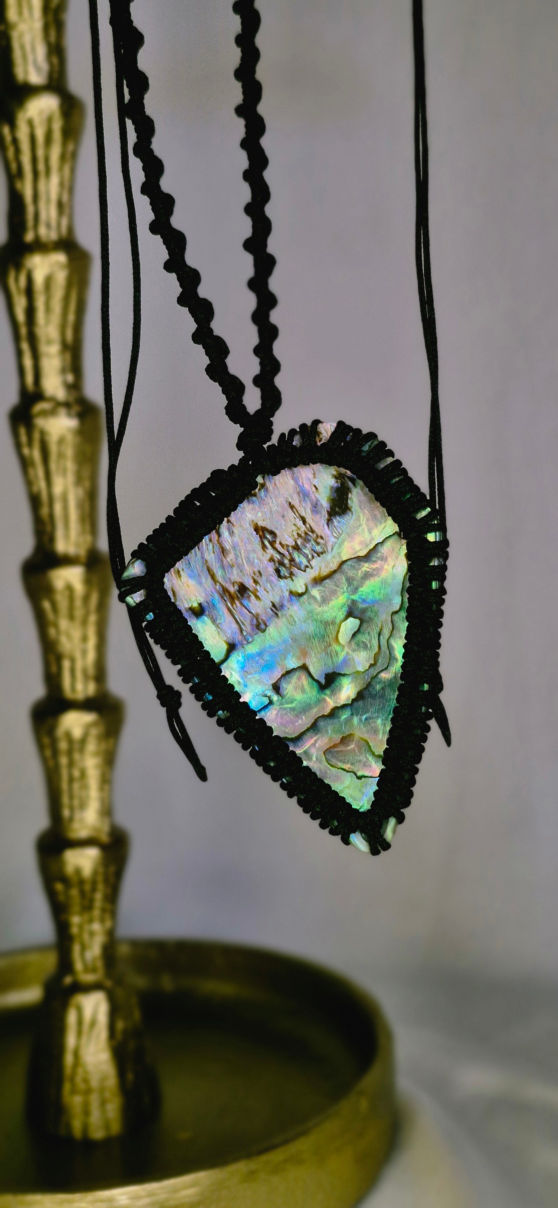 Wrapped Pāua necklace