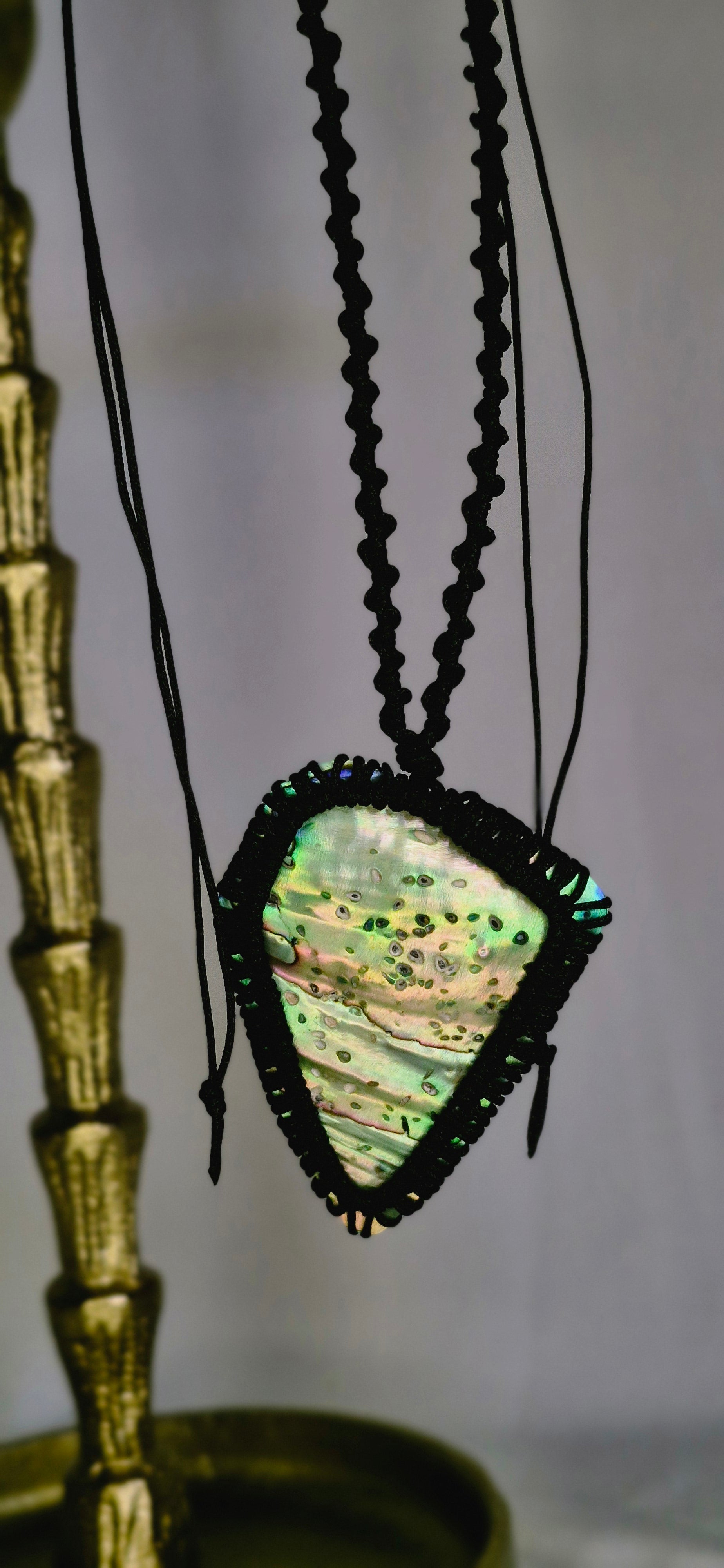 Wrapped Pāua necklace