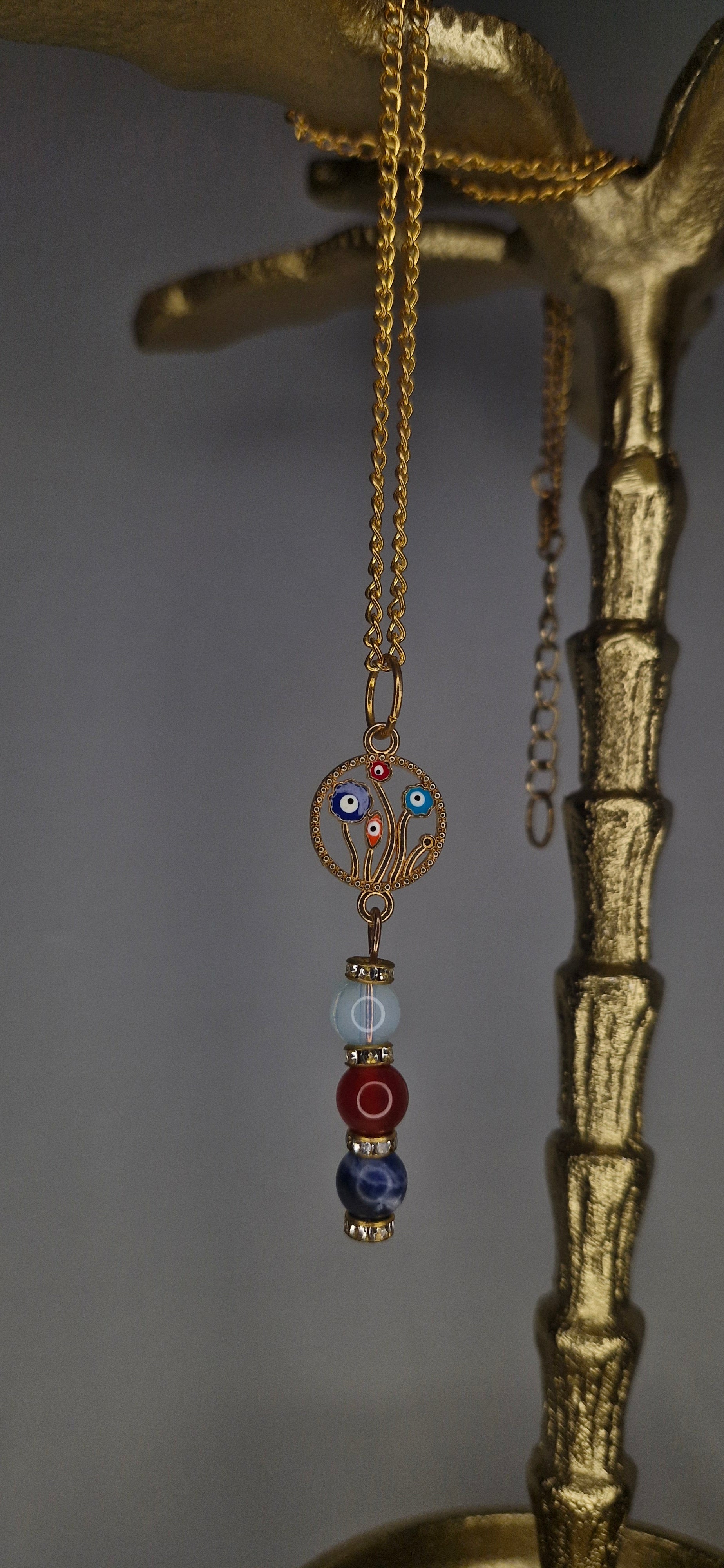 Eye charm necklace