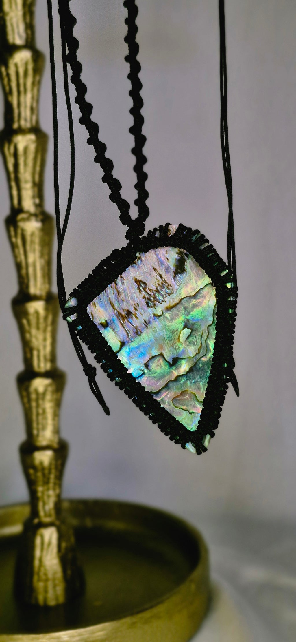 Wrapped Pāua necklace