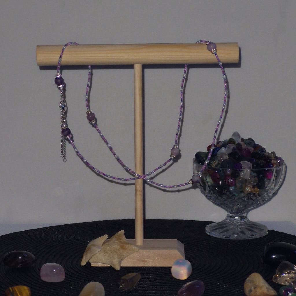 Lepidolite waist beads